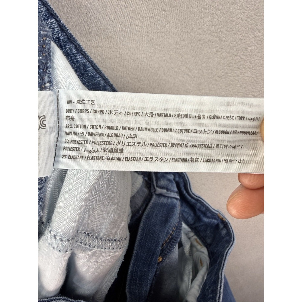 Abercrombie & Fitch A&F Mom Jeans High Rise Cropped Straight Leg Blue 29/8R - Picture 7 of 8
